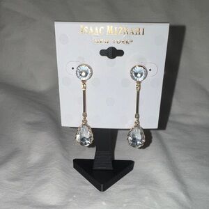 Isaac Mizrahi Gold and Silver Crystal Earrings